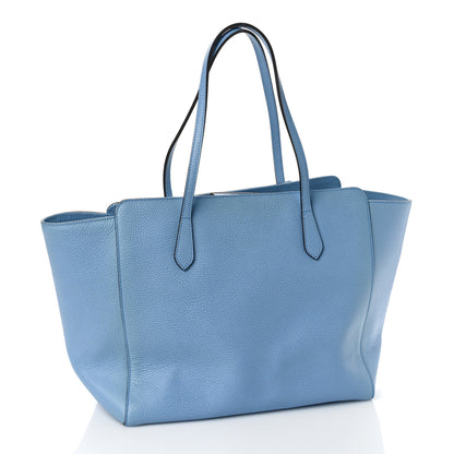 Gucci Dollar Calfskin Medium Swing Tote Mineral Blue 3 of 11