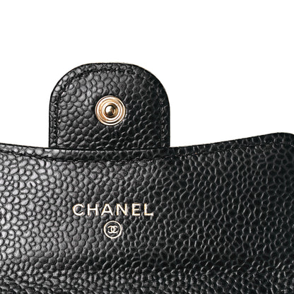 Chanel Caviar Quilted Flap Card Holder Wallet Black 7 of 8