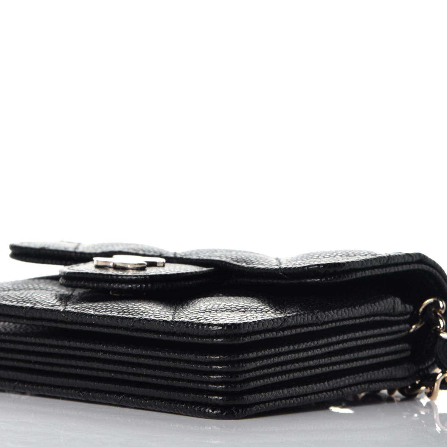 Chanel Caviar Quilted Flap Card Holder On Chain Black 8 of 9