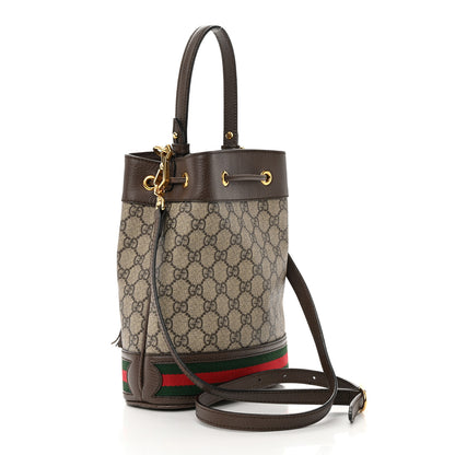 Gucci GG Supreme Monogram Web Small Ophidia Bucket Bag Brown 2 of 16