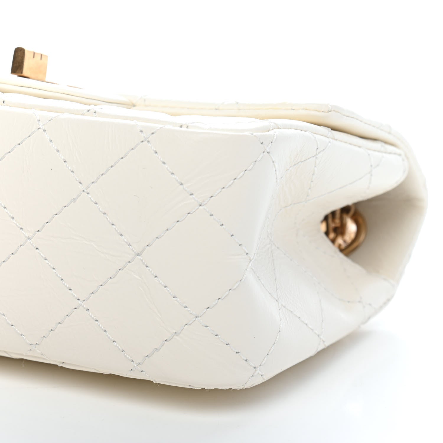 Chanel Aged Calfskin Quilted 2.55 Reissue Mini Flap White 9 of 9