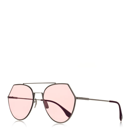 Fendi Metal Geometric Sunglasses FF 0194/S Pink 1 of 7