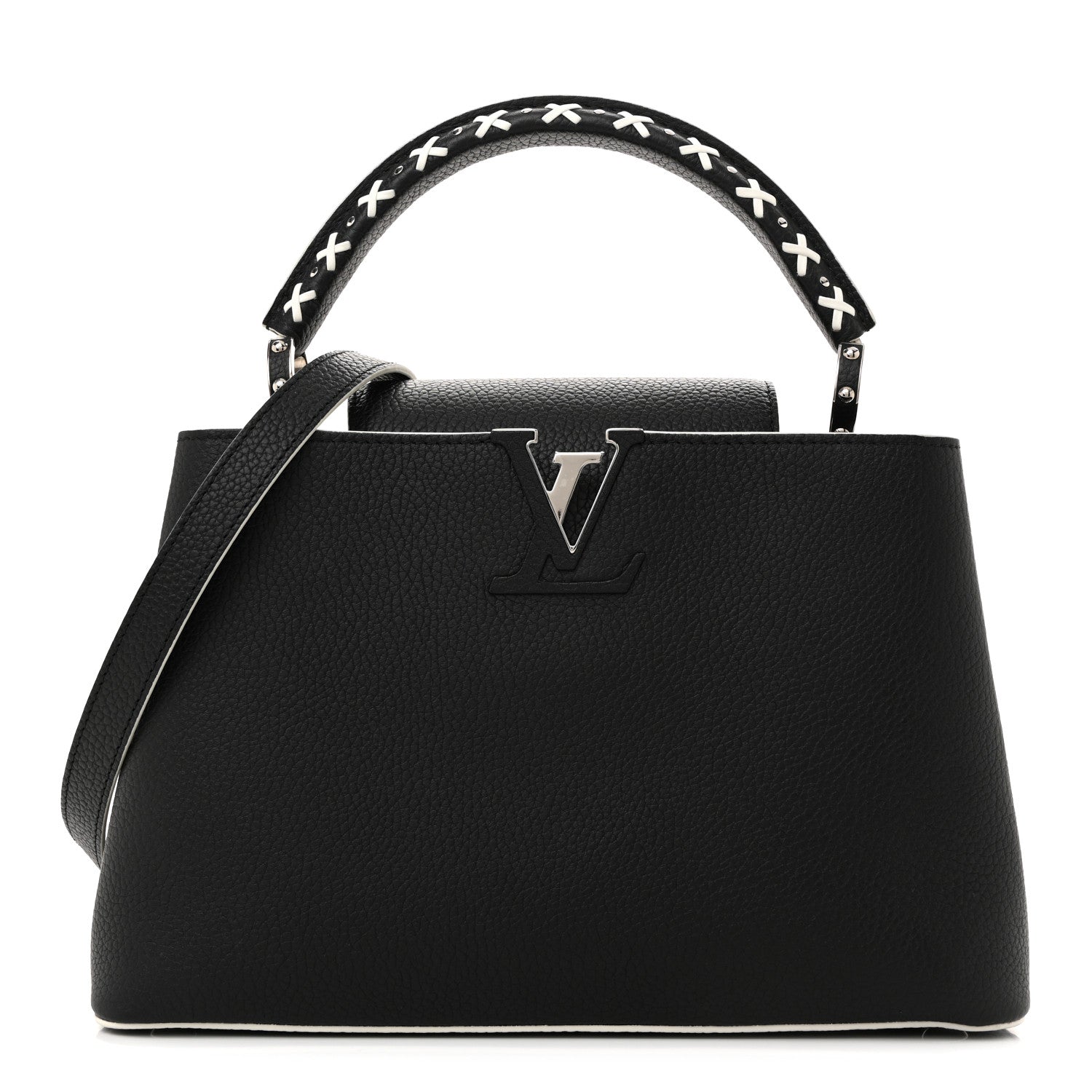 Louis Vuitton Taurillon Stitched Xoxo Capucines PM Black 1 of 9