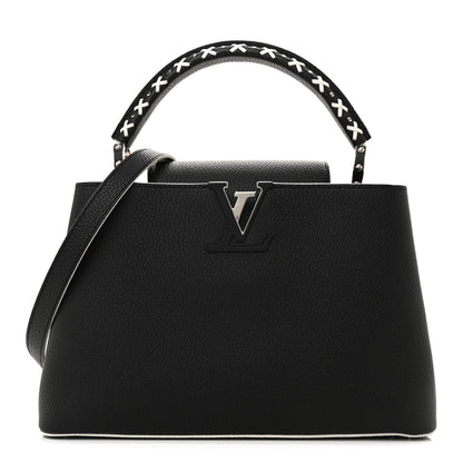 Louis Vuitton Taurillon Stitched Xoxo Capucines PM Black 1 of 9