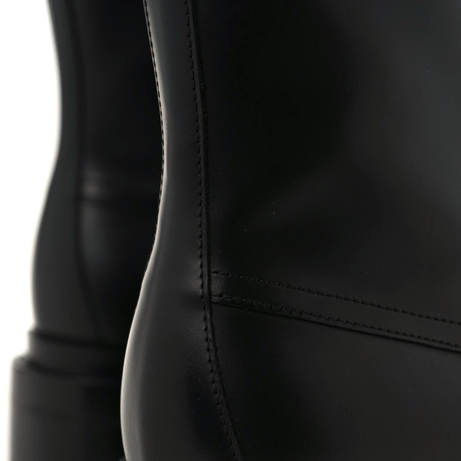 Hermes Glossed Calfskin Funk Ankle Boots 38 Black 3 of 10