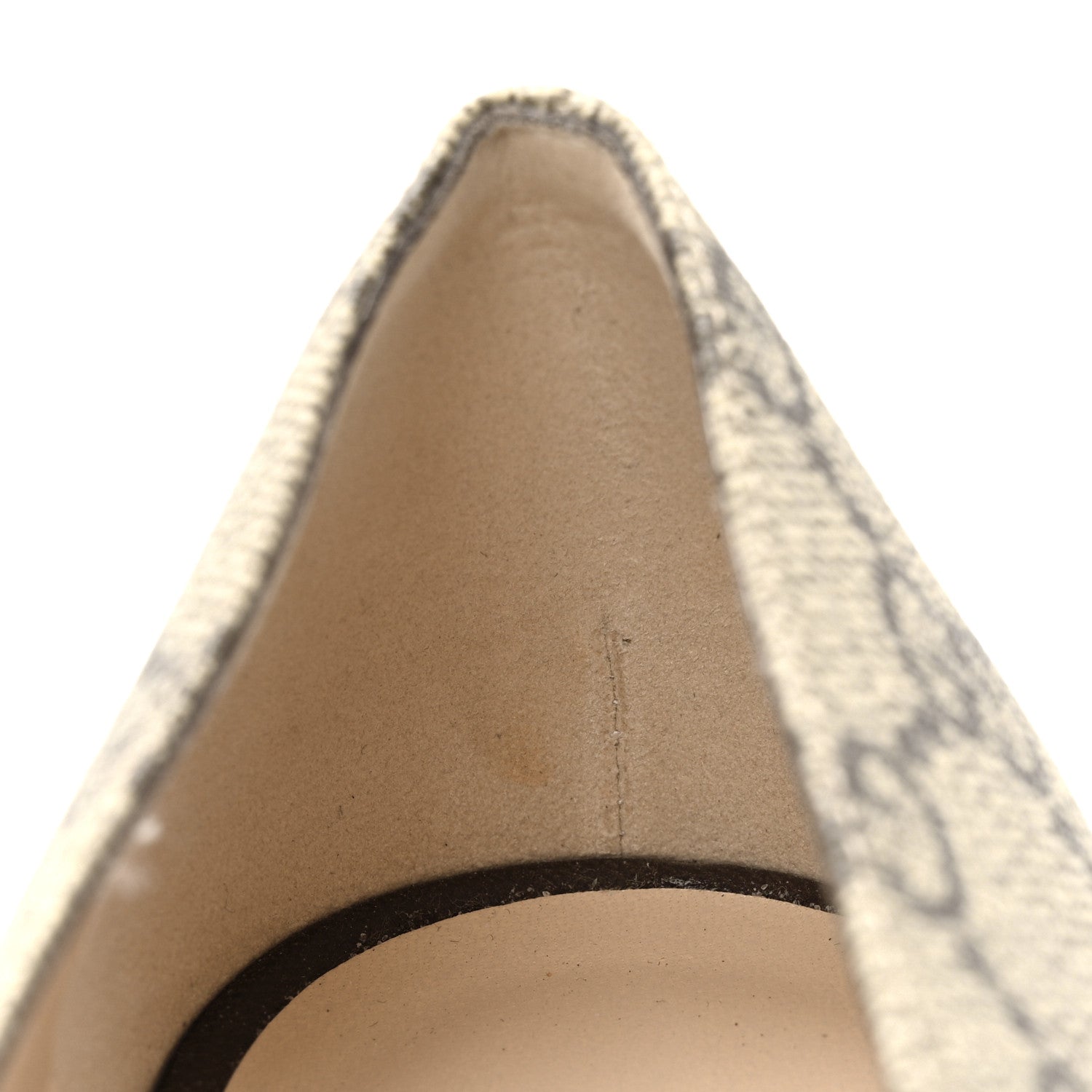 Gucci GG Supreme Monogram Malaga Kid Blondie Pumps 35.5 Beige Ebony New Acero 12 of 13