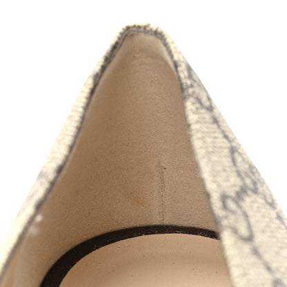 Gucci GG Supreme Monogram Malaga Kid Blondie Pumps 35.5 Beige Ebony New Acero 12 of 13