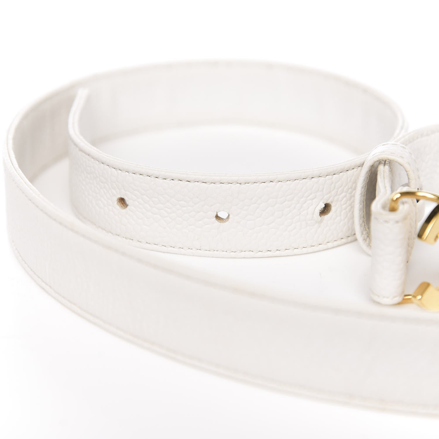 Chanel Caviar CC Belt 75 30 White 4 of 6