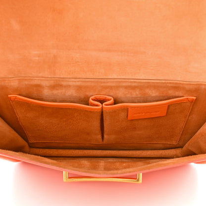 Alexander McQueen Calfskin Heroine Chain Satchel Orange 6 of 16