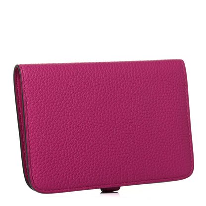 Hermes Togo Dogon Compact Wallet Rose Pourpre 2 of 5