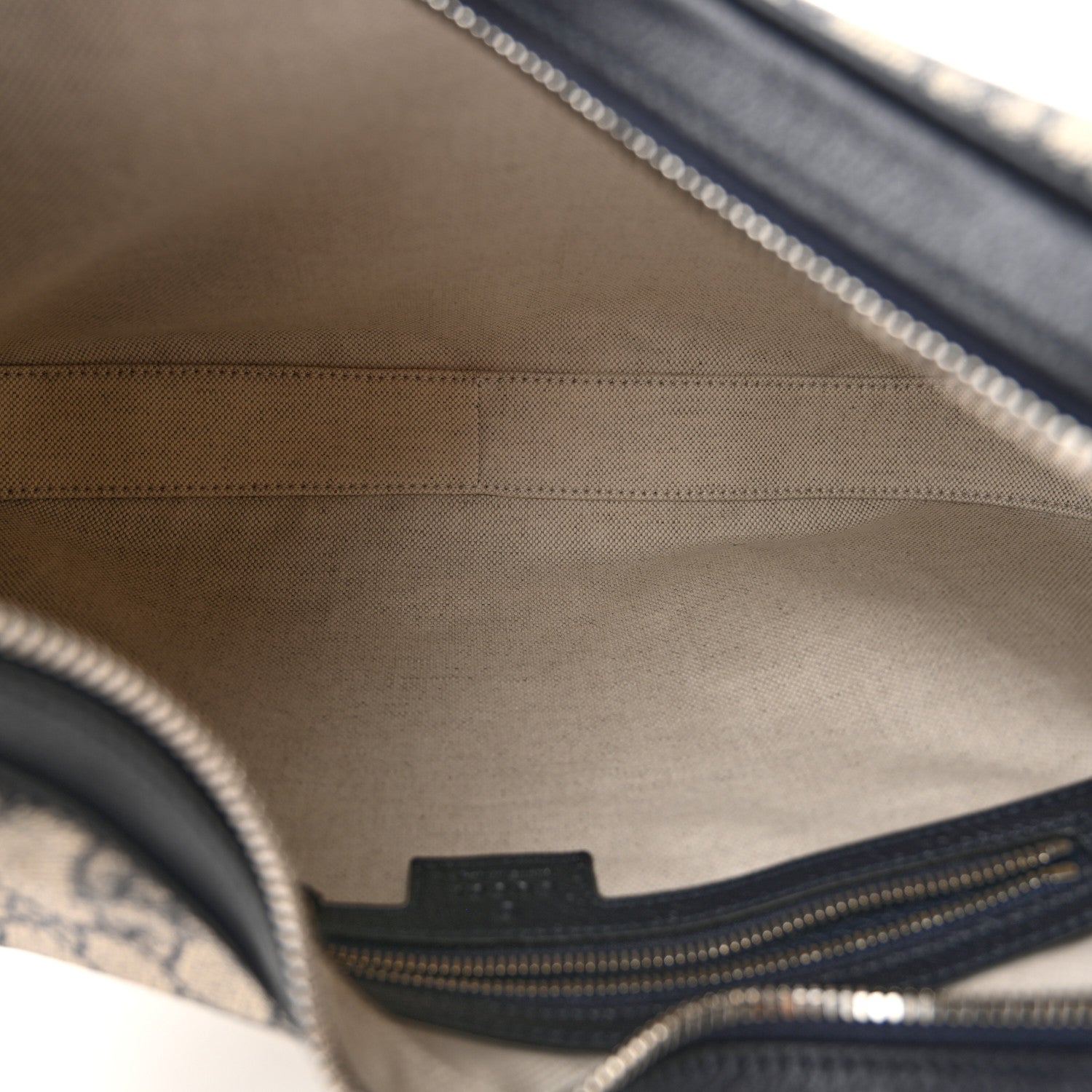 Gucci GG Supreme Monogram Textured Calfskin Web Large Attache Shoulder Bag Beige Blue 5 of 10