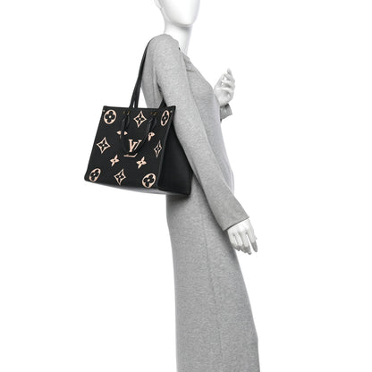 Louis Vuitton Empreinte Monogram Giant Onthego MM Black Beige 2 of 10