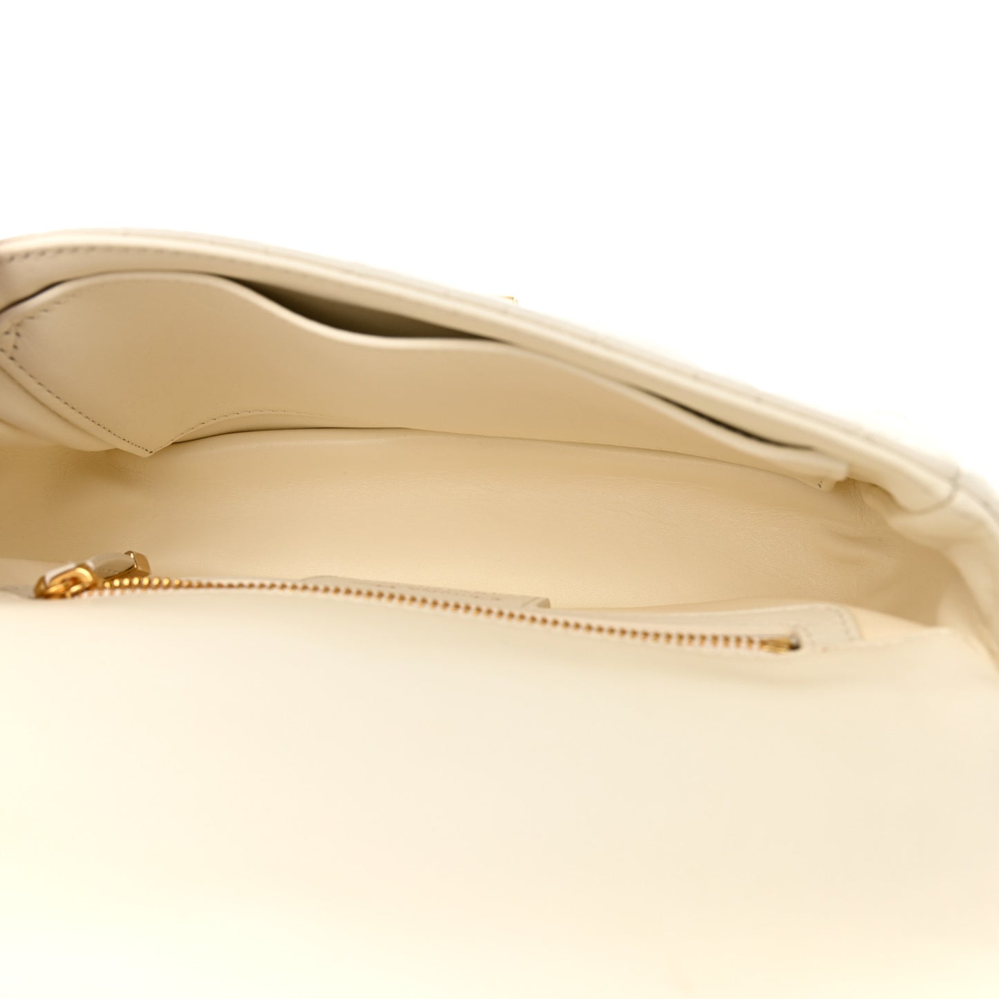 Lambskin Cannage Small Caro Bag Ivory