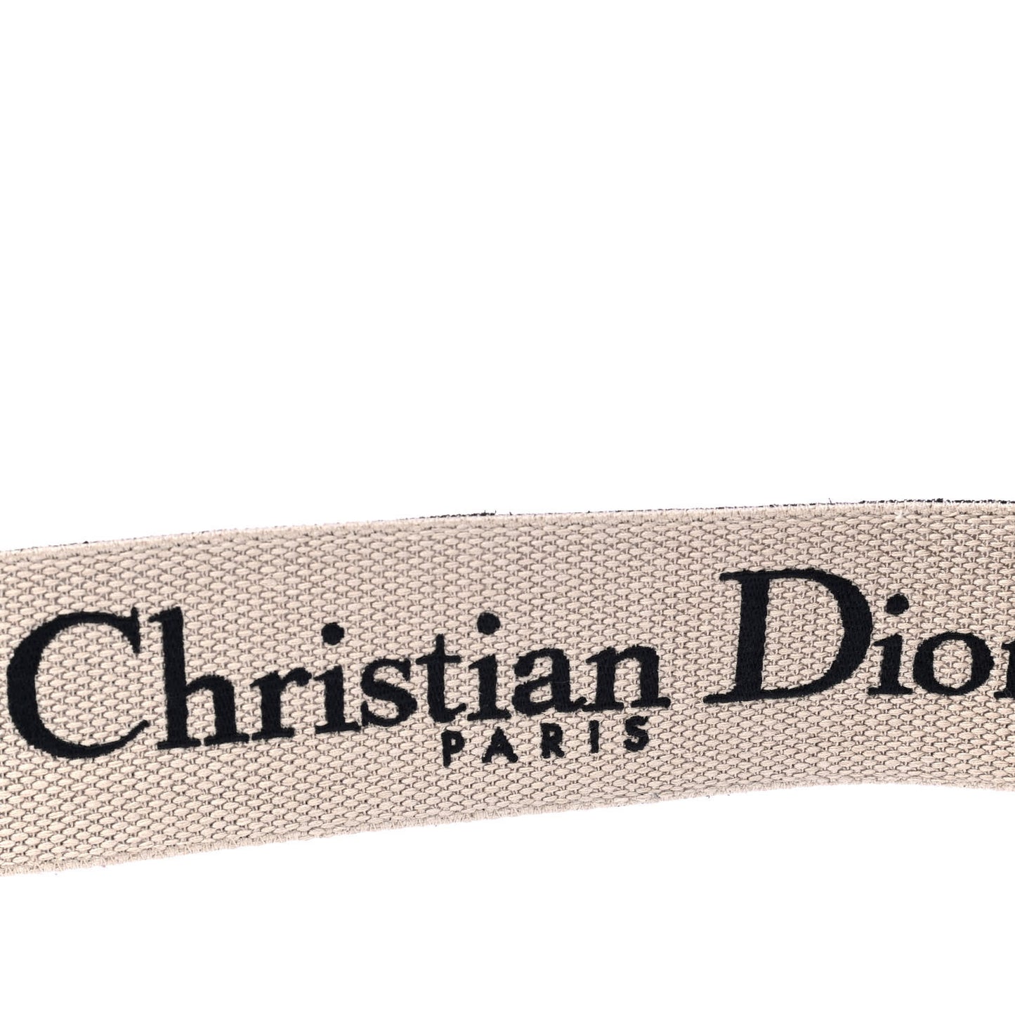 Canvas Embroidered Shoulder Strap Black
