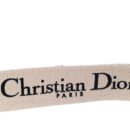 Christian Dior Canvas Embroidered Shoulder Strap Black 6 of 6