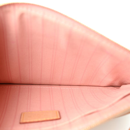 Louis Vuitton Damier Azur Neverfull MM GM Pochette Rose Ballerine 5 of 11