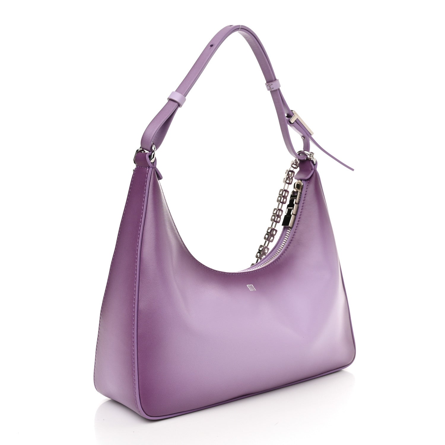 Givenchy Smooth Calfskin Small Moon Cut Out Shoulder Bag Mauve 3 of 10