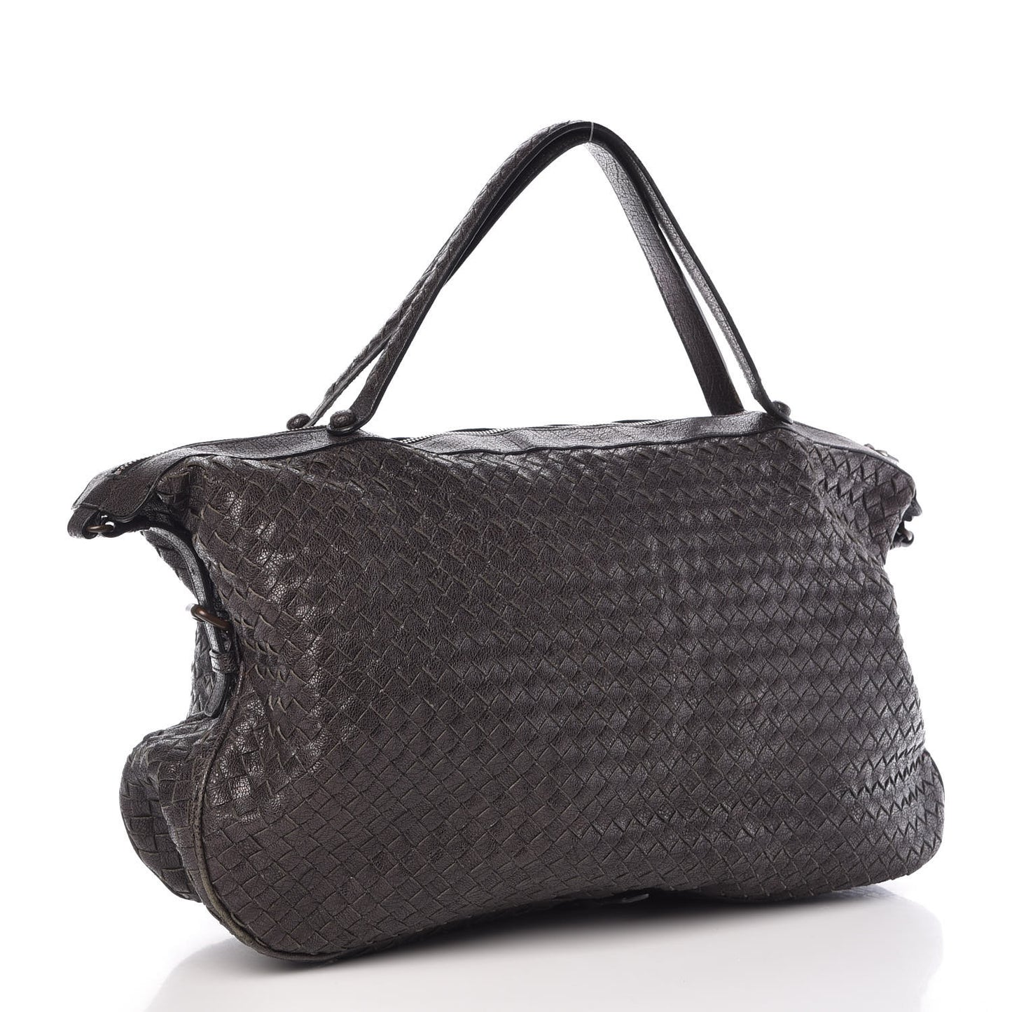 Goatskin Intrecciato Woven East West Belly Bag Matita