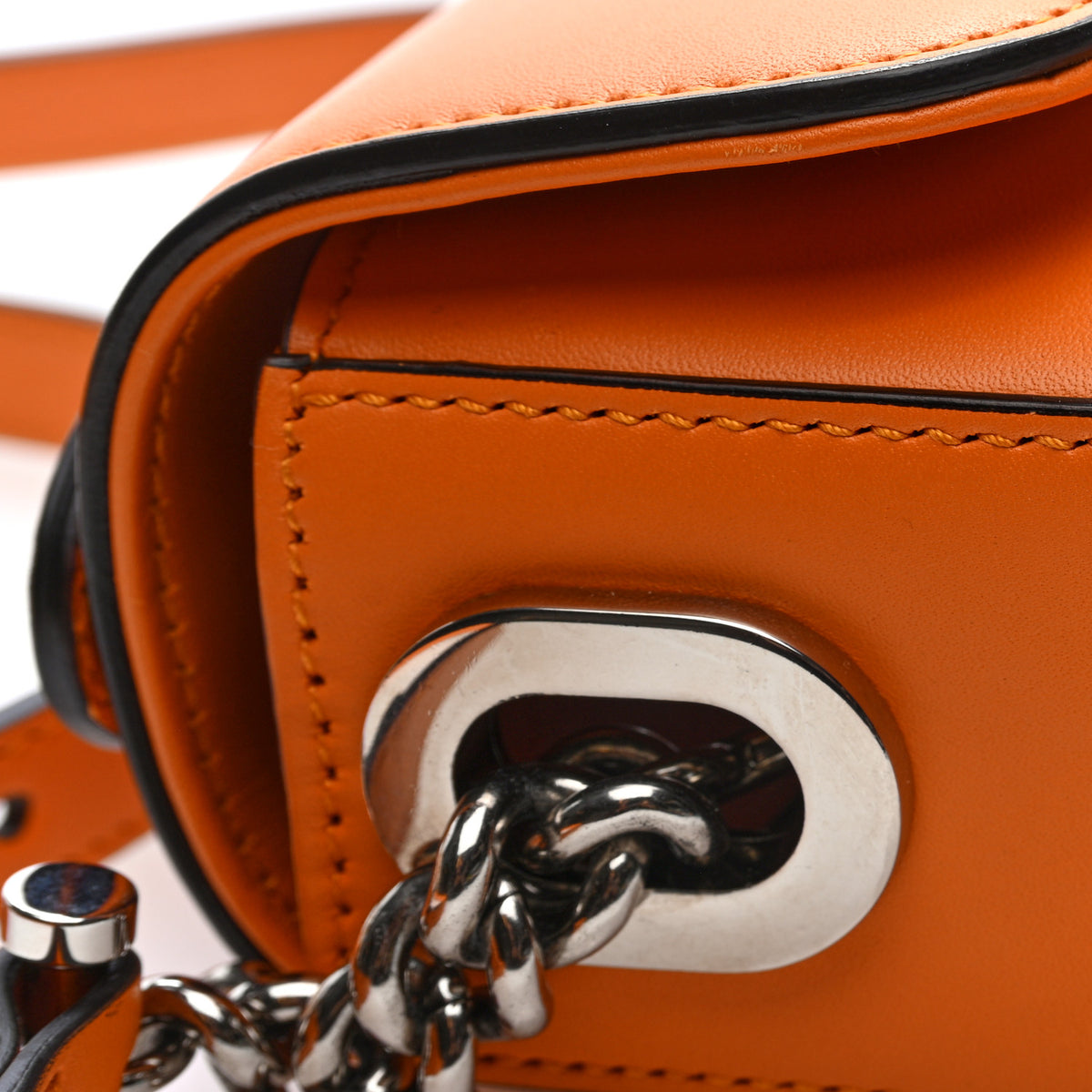 Senna Calfskin Petite GG Top Handle Shoulder Bag Orange