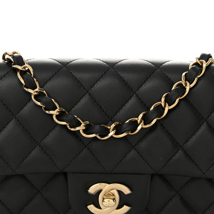 Chanel Lambskin Quilted Mini Rectangular Flap Black 8 of 13