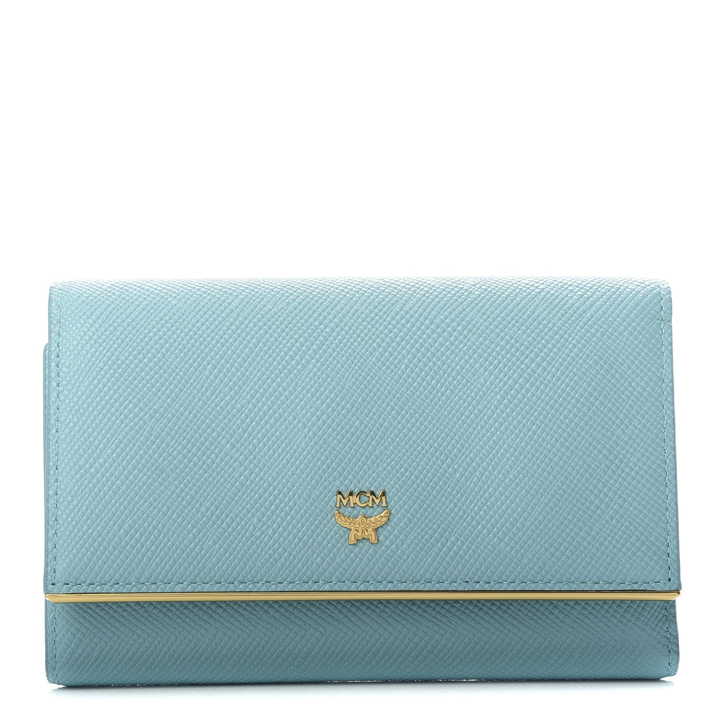 Saffiano Casablanca Tri-Fold Wallet Sea Blue