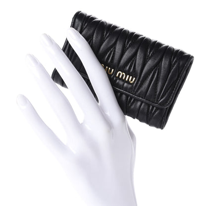 Miu Miu Nappa Matelasse 6 Key Holder Black 5 of 9