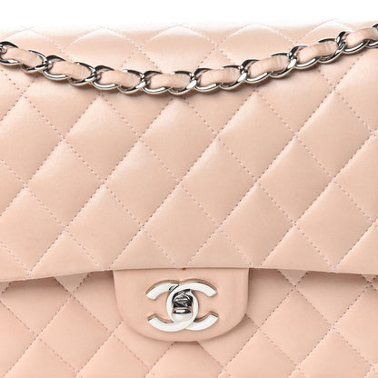 Chanel Lambskin Quilted Medium Double Flap Light Pink 25 of 25