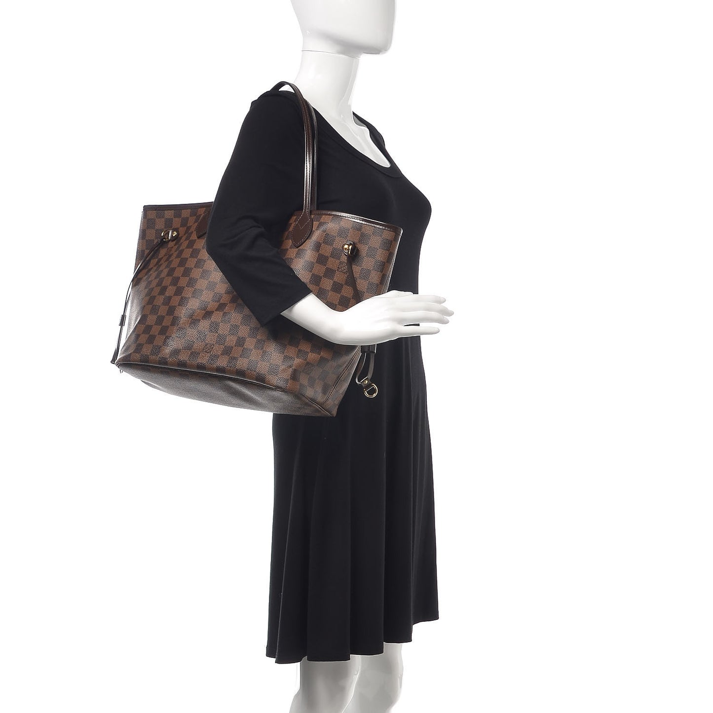 Damier Ebene Neo Neverfull MM Rose Ballerine