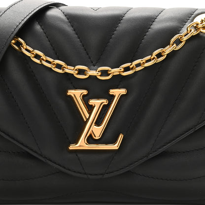 Louis Vuitton Calfskin LV New Wave Chain Bag Black 7 of 9