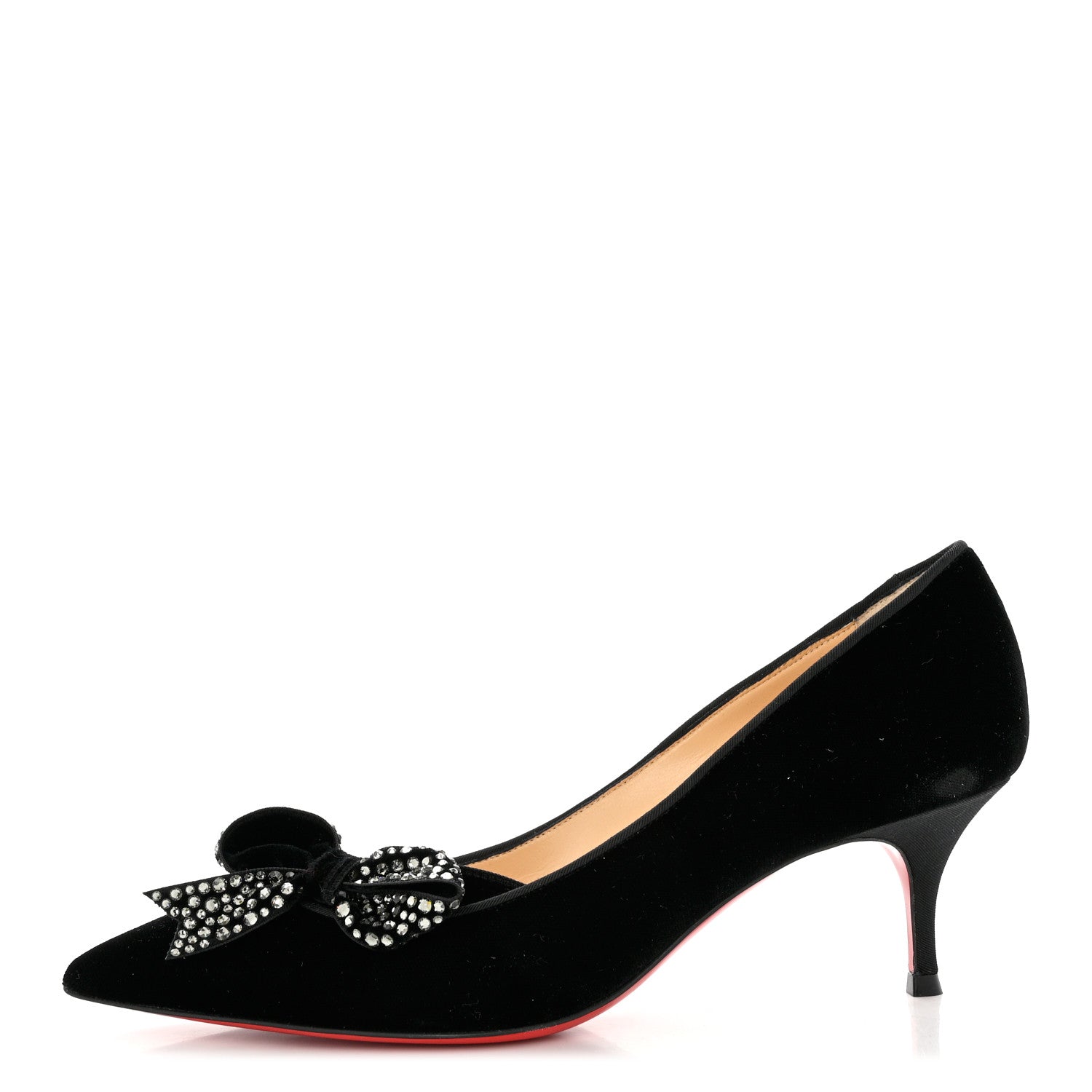 Christian Louboutin Velvet Madame Menule Bow 100 Pumps 37 Black 1 of 7