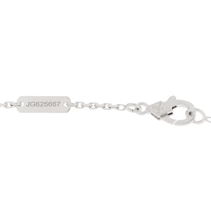 Van Cleef & Arpels 18k White Gold Chalcedony Vintage Alhambra Pendant Necklace 5 of 5