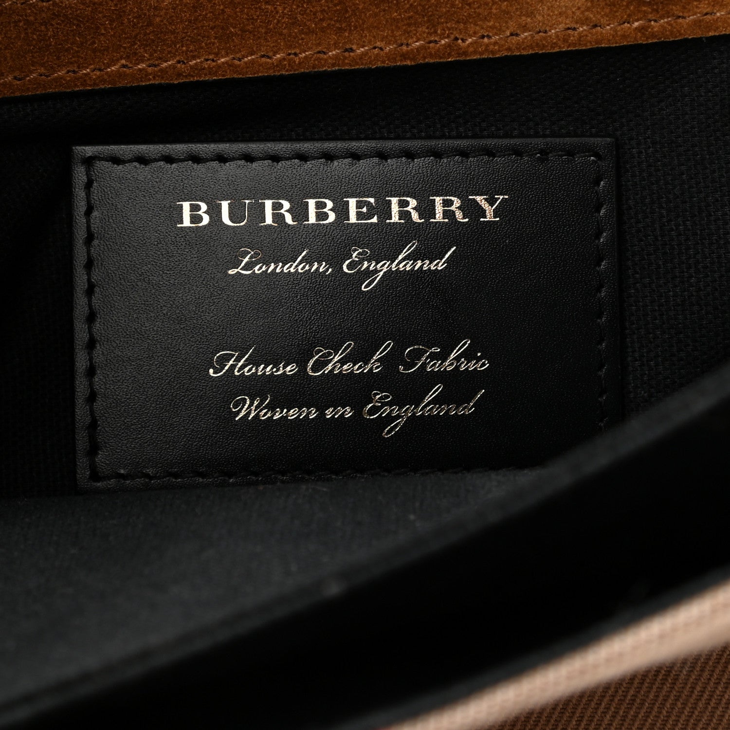 Burberry Derby Calfskin House Check Small Macken Crossbody Bag Mahogany Red 5 of 10