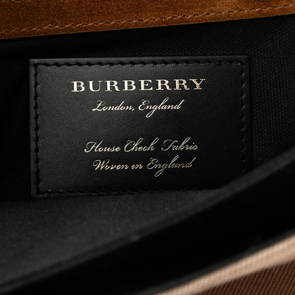 Burberry Derby Calfskin House Check Small Macken Crossbody Bag Mahogany Red 5 of 10