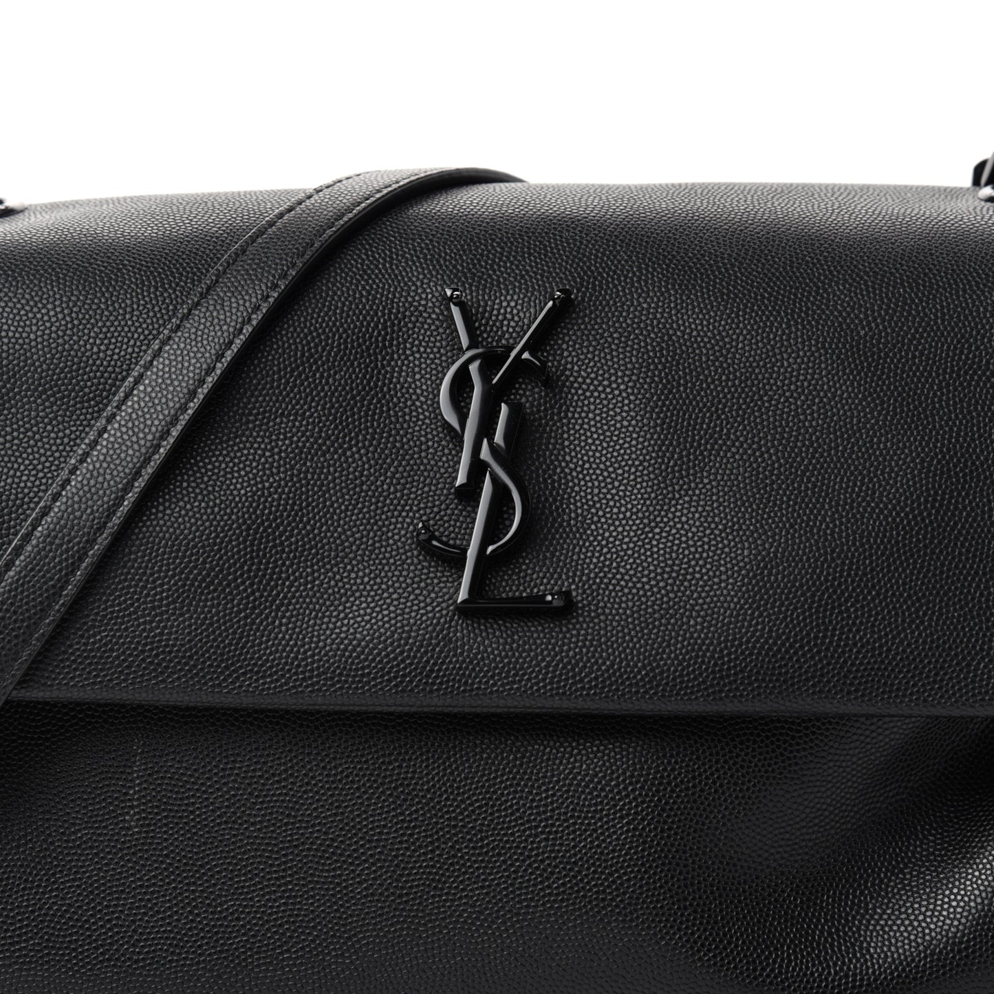 Grain De Poudre Medium West Hollywood Monogram Fold-Over Black