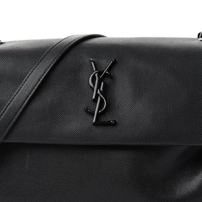 Saint Laurent Grain De Poudre Medium West Hollywood Monogram Fold-Over Black 9 of 9