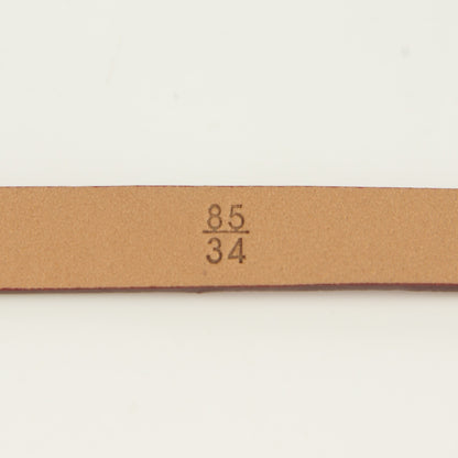 Chanel Leather CC Logo Skinny Belt 85 34 Dark Red 5 of 7