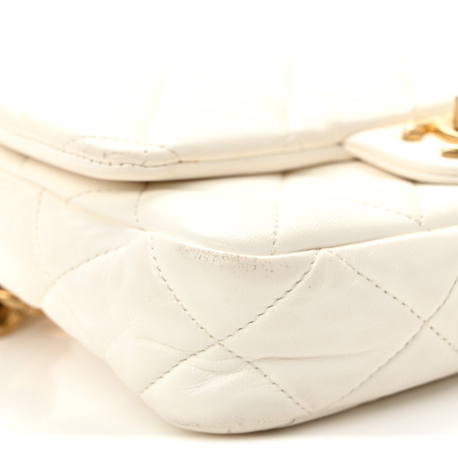 Chanel Lambskin Quilted Small CC Funky Town Flap White 9 of 12