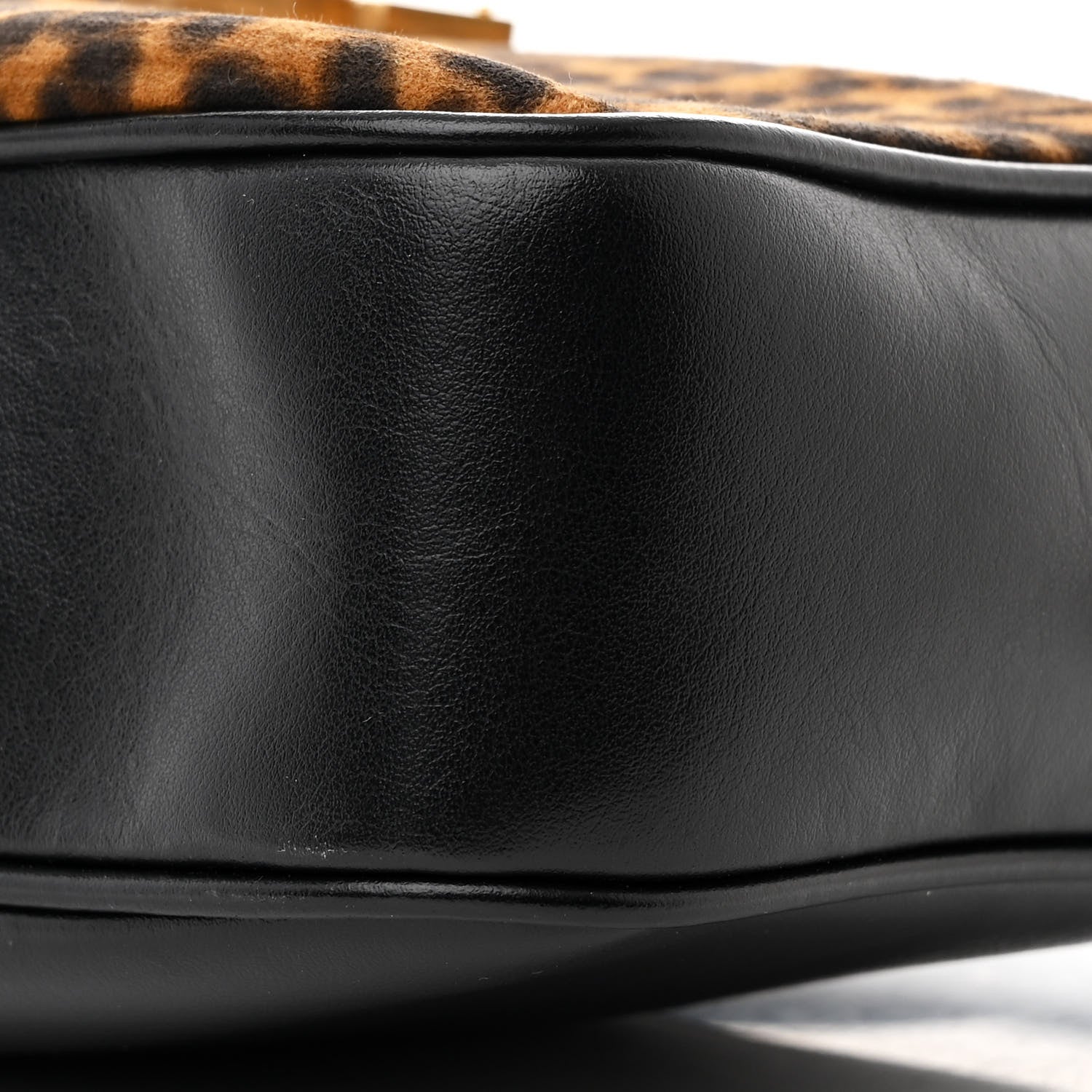 Saint Laurent Calfskin Leopard Print Monogram Lou Camera Bag Black 10 of 10