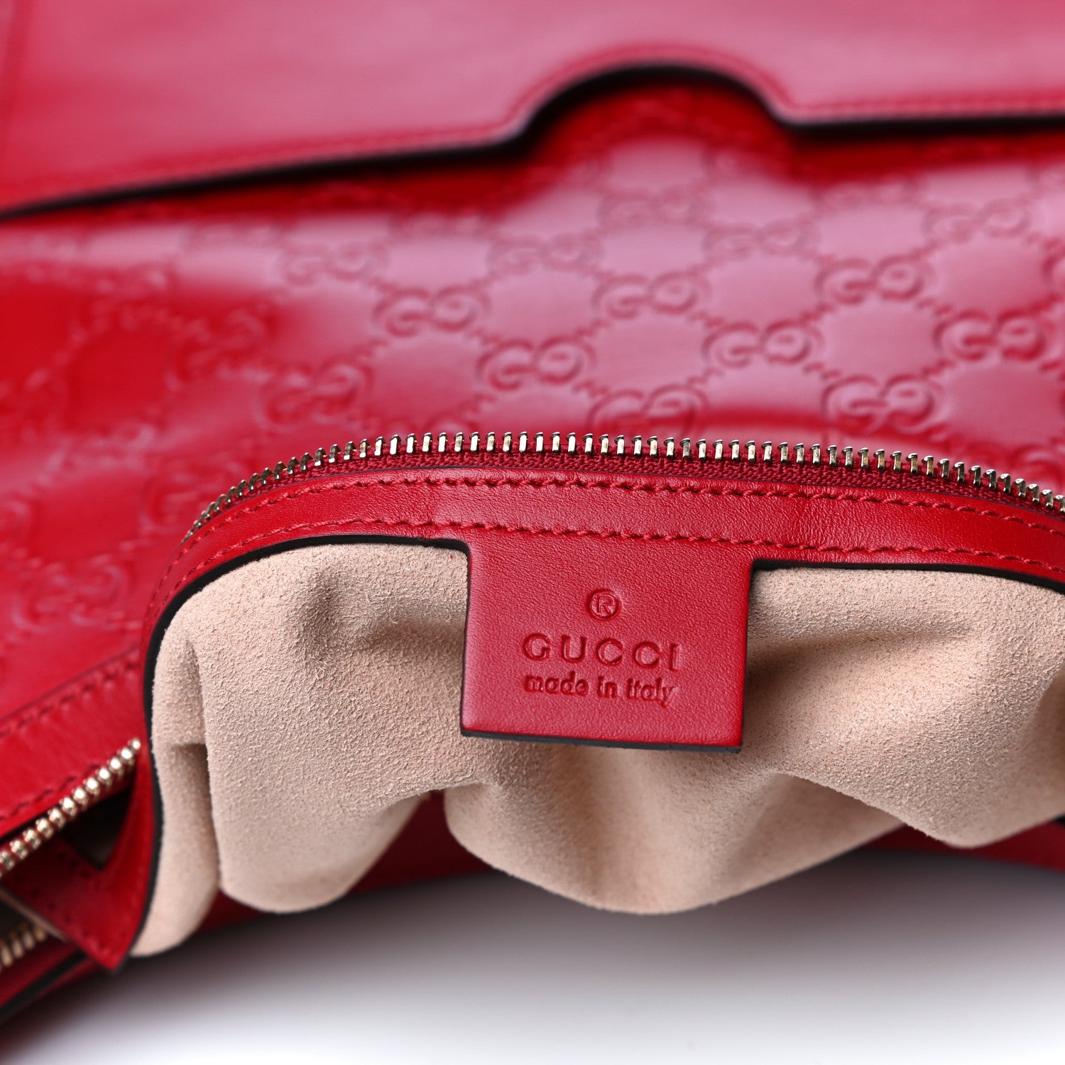 Gucci Guccissima Linea A Hobo Red 5 of 8