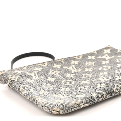 Louis Vuitton Denim Monogram Jacquard Neverfull MM GM Pochette Gray 7 of 8