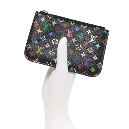 Louis Vuitton Monogram Multicolor Key Pouch Black Violet 2 of 7