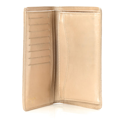 Chanel Metallic Lambskin Quilted Yen Wallet Gold 5 of 17