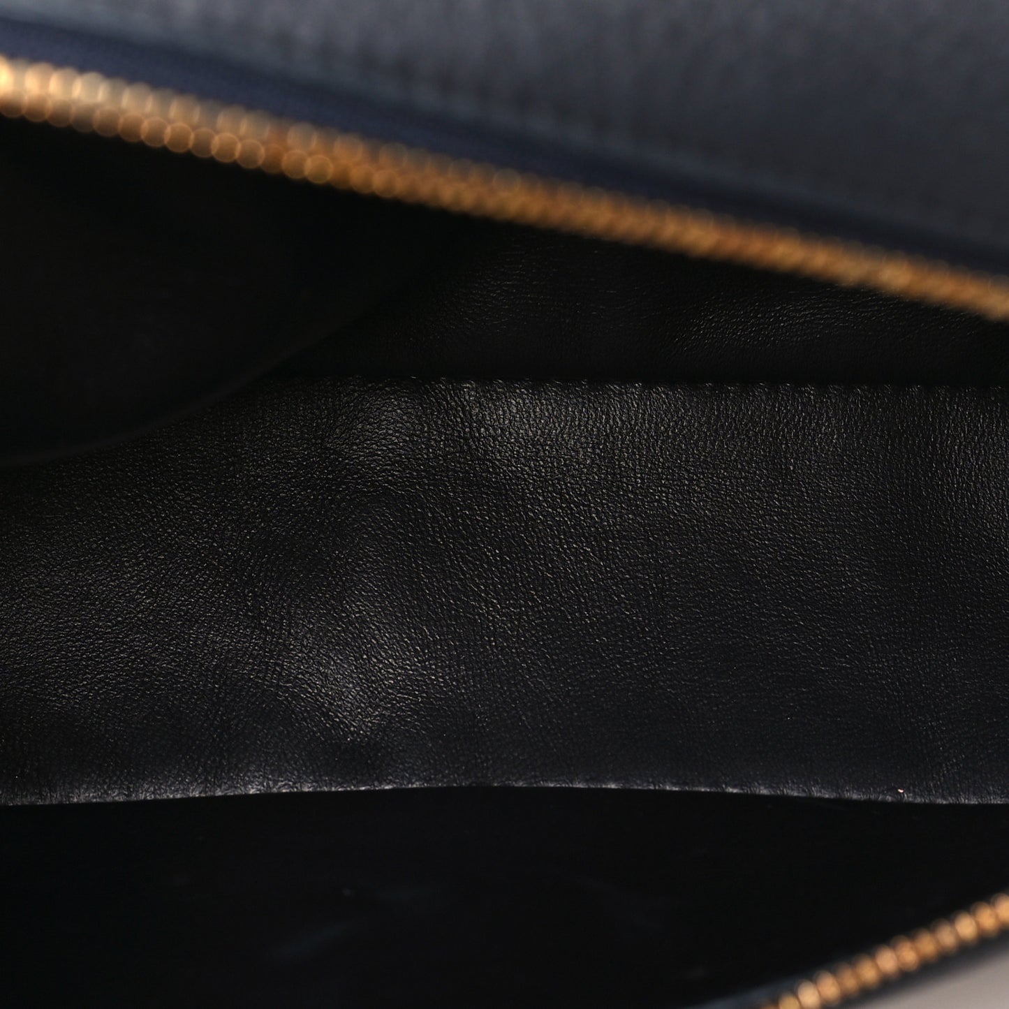 Grained Calfskin L19 Extra Pocket Pouch Navy Blue