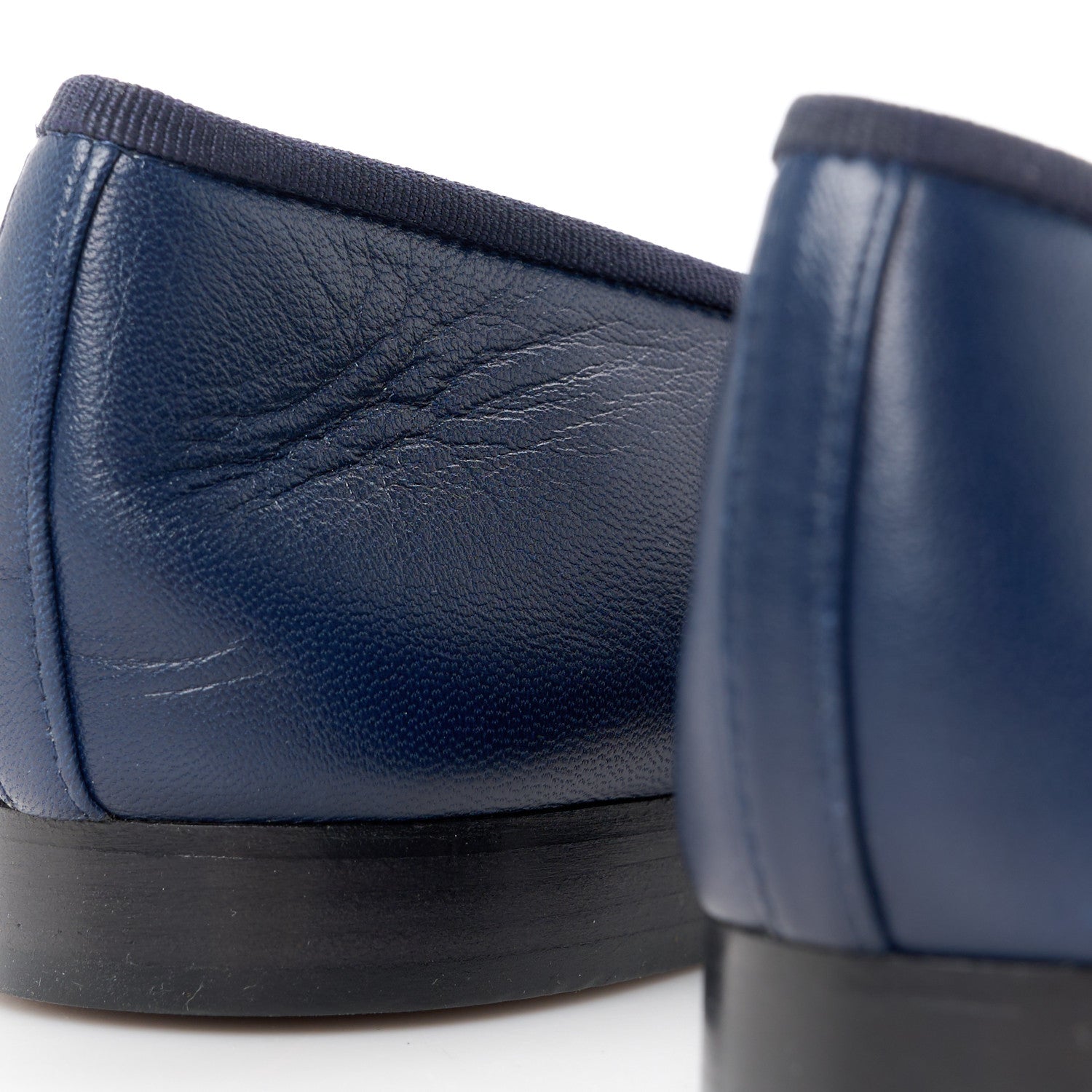 Chanel Lambskin CC Cap Toe Ballerina Flats 38 Navy 5 of 8