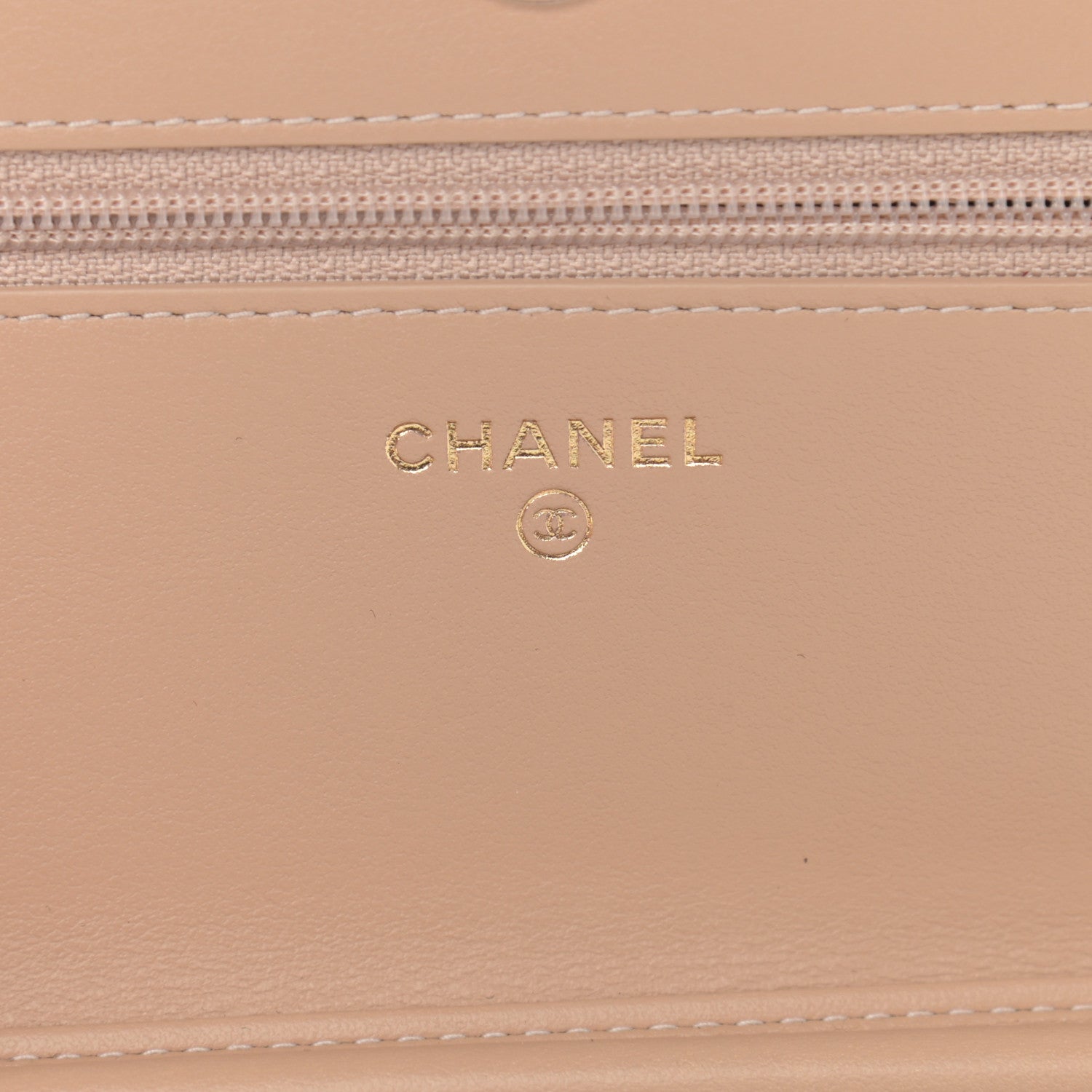 Chanel Caviar Quilted CC Filigree Wallet On Chain WOC Beige Black 6 of 12