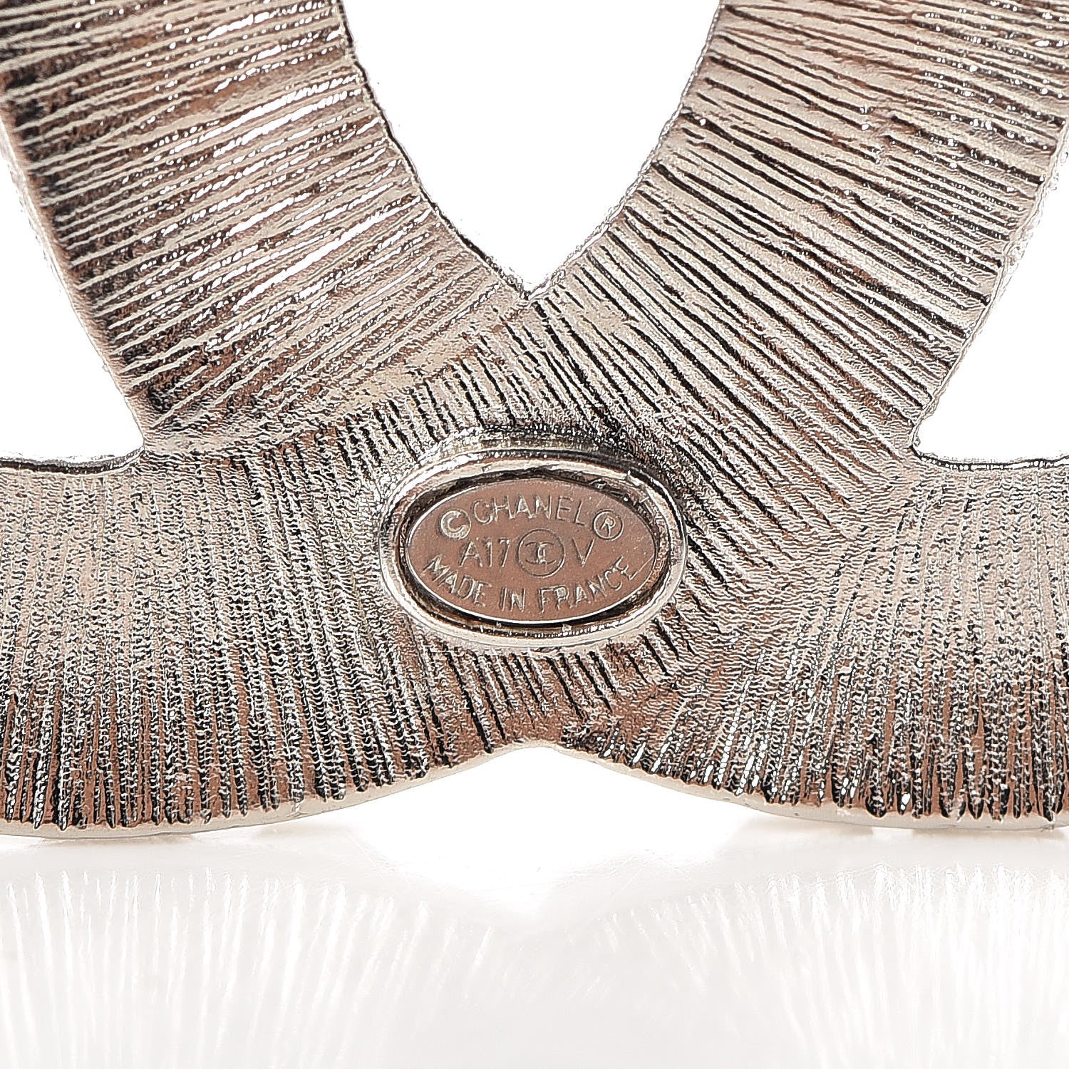 Chanel Baguette Crystal CC Brooch Silver 5 of 7