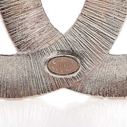 Chanel Baguette Crystal CC Brooch Silver 5 of 7