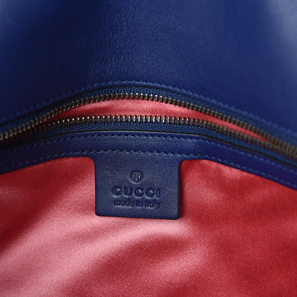 Gucci Velvet Matelasse Medium GG Marmont Shoulder Bag Cobalt Blue 6 of 8