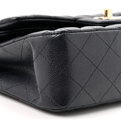 Chanel Caviar Quilted Small Double Flap Navy 9 of 10