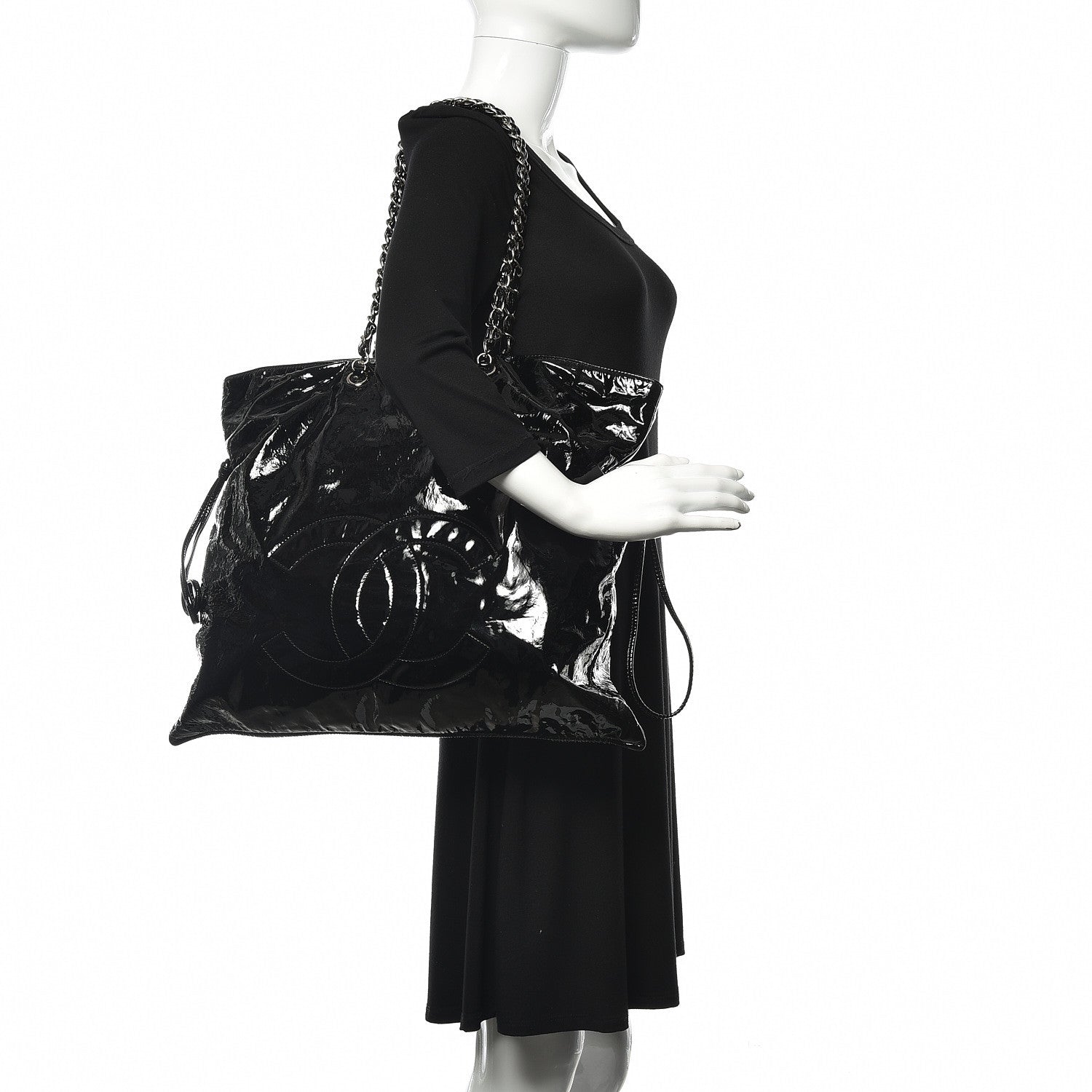Chanel Patent Bonbons Shopper Tote Black 2 of 18